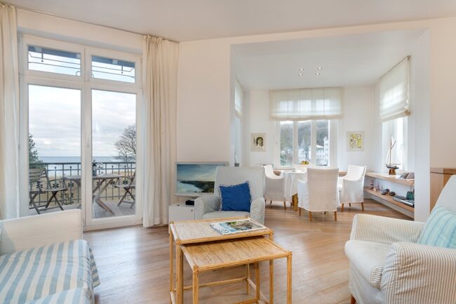 Luxus Ferienwohnung Lachmöwe mit Meerblick - Villa Stranddistel, Binz